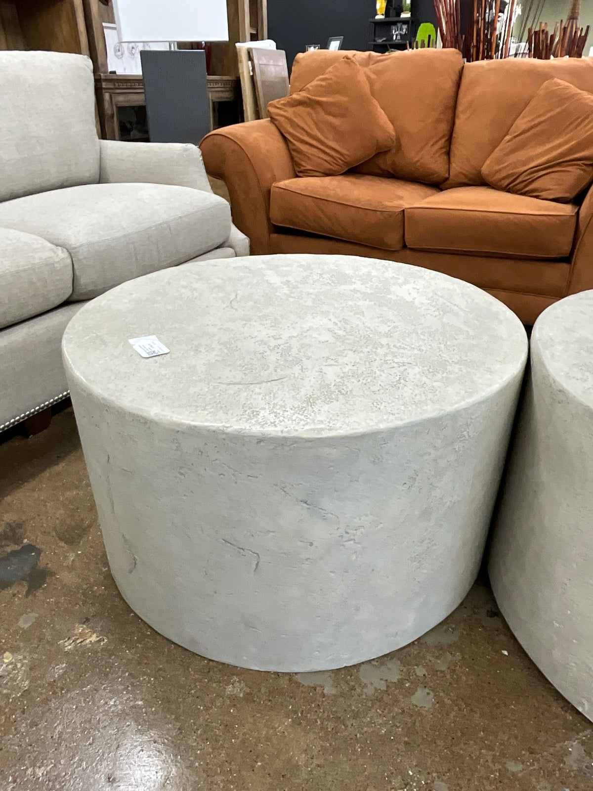 Bernhardt Round Coffee Table on Wheels