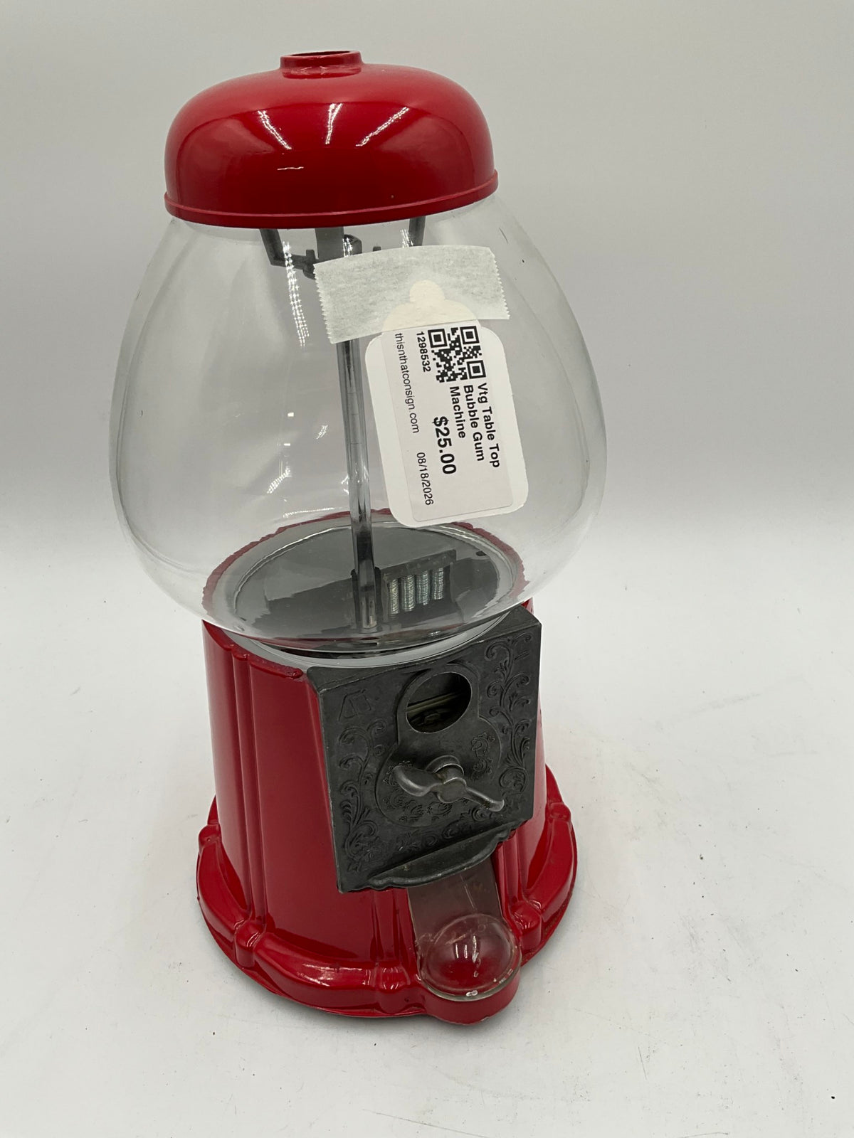 Vtg Table Top Bubble Gum Machine