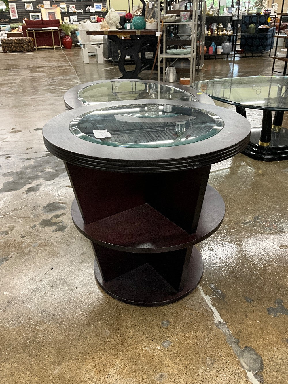 Glass Inlay End Table
