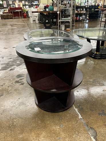 Glass Inlay End Table
