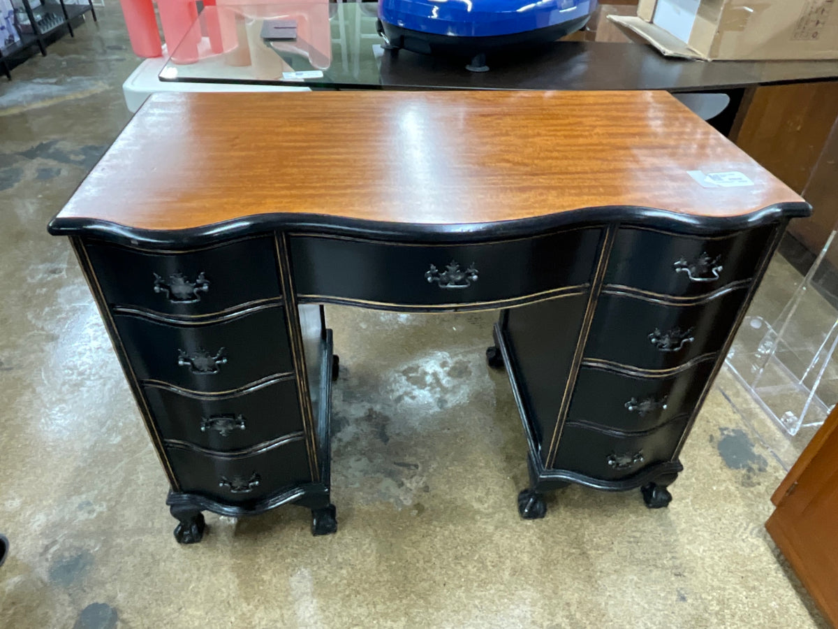 Wood & Black Desk
