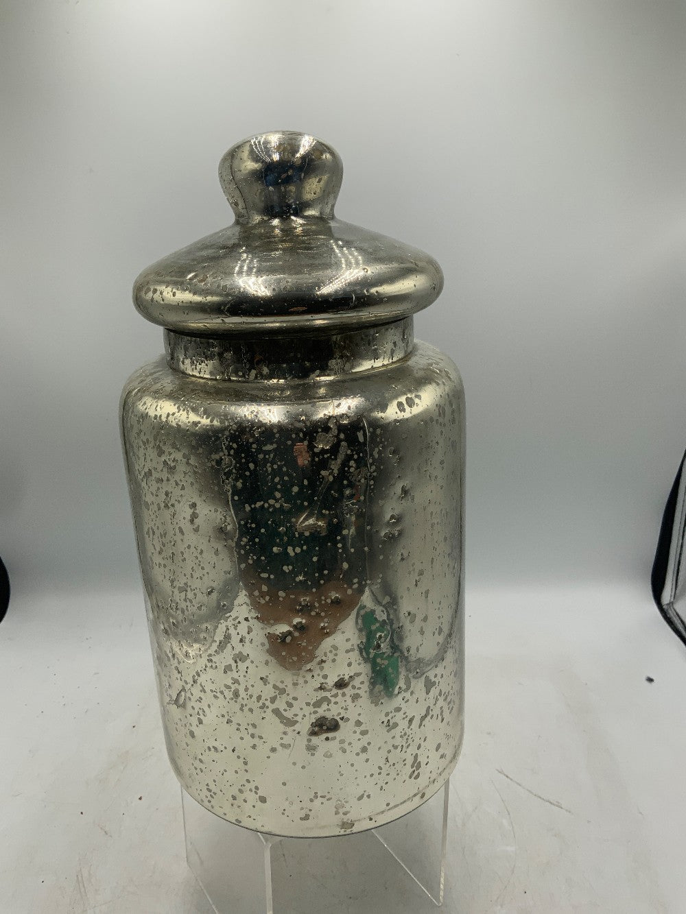 Mercury Glass Canister with Lid