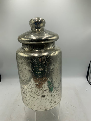 Mercury Glass Canister with Lid