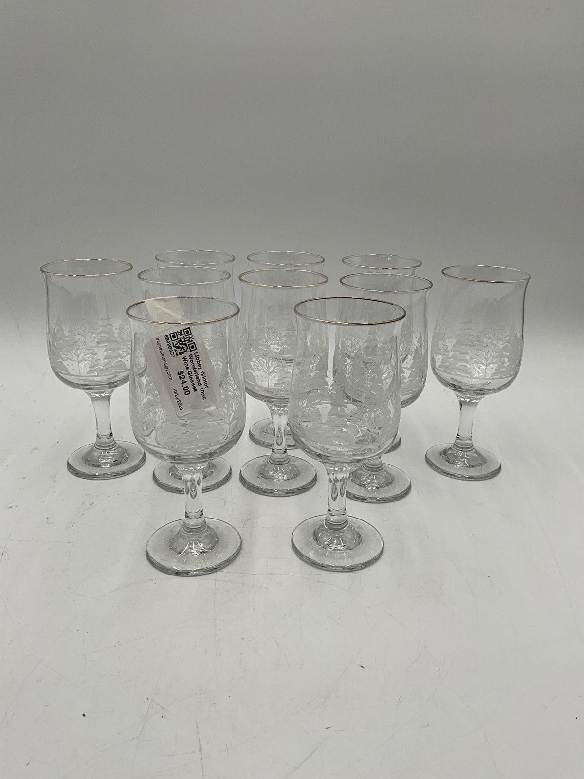 Libbey Winter Wonderland 10pc Wine Glasses