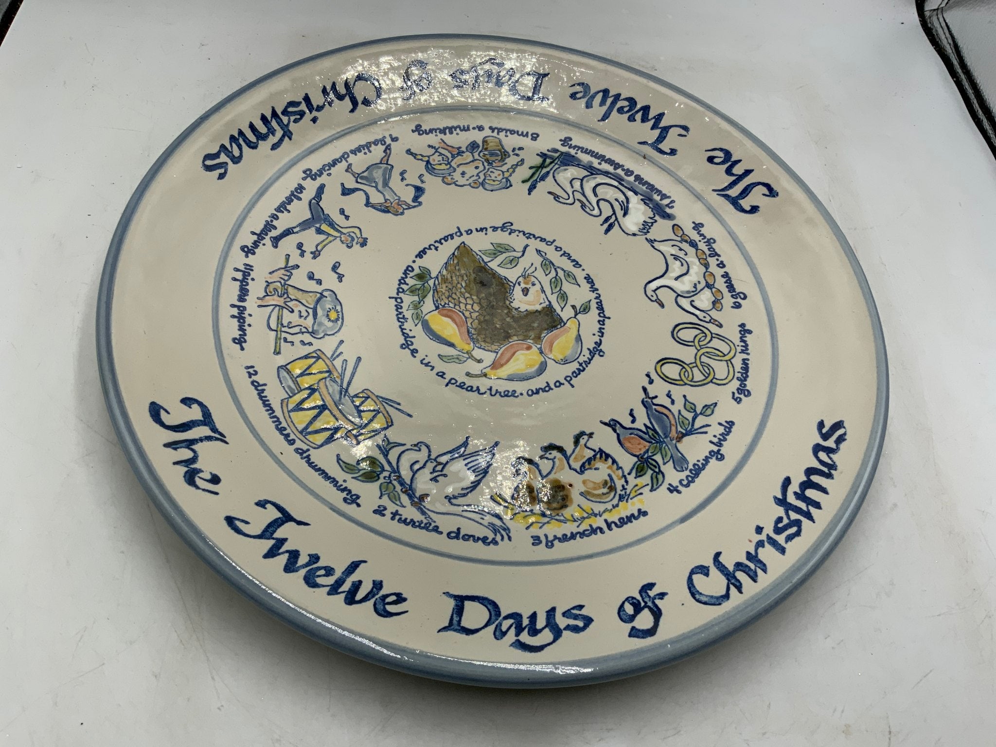 Louisville Pottery 12 Day of Christmas Platter
