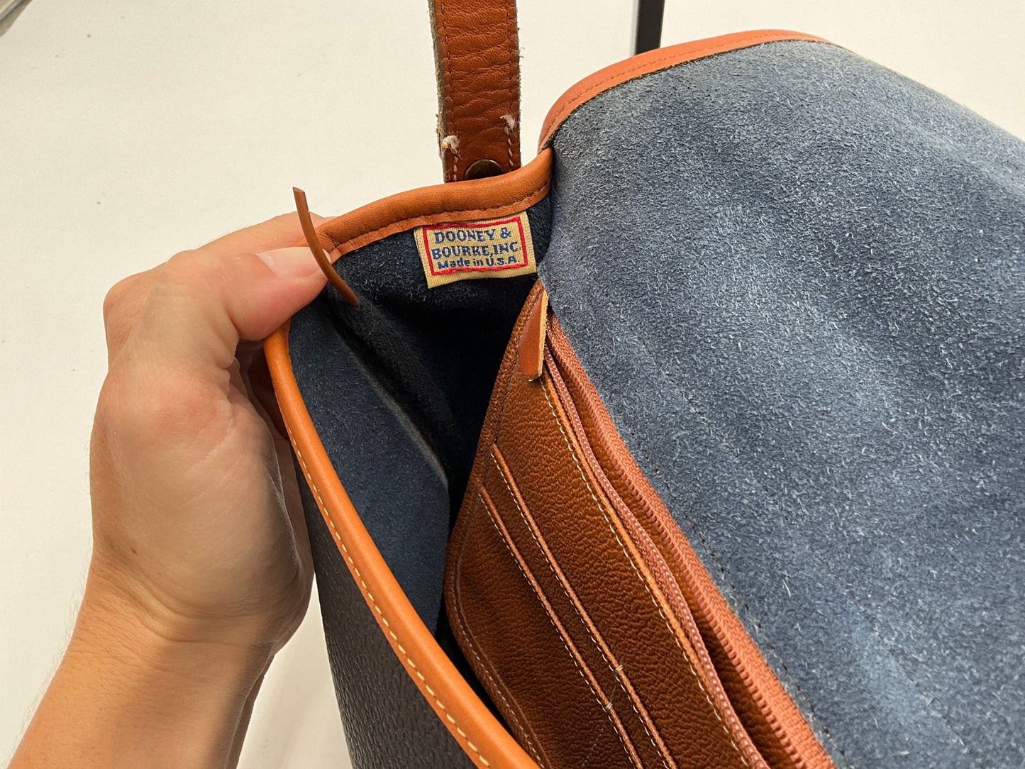Blue & Brown Dooney & Bourke Handbag
