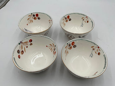 Anthropology Set of 4 Pheasant Moth Bowls