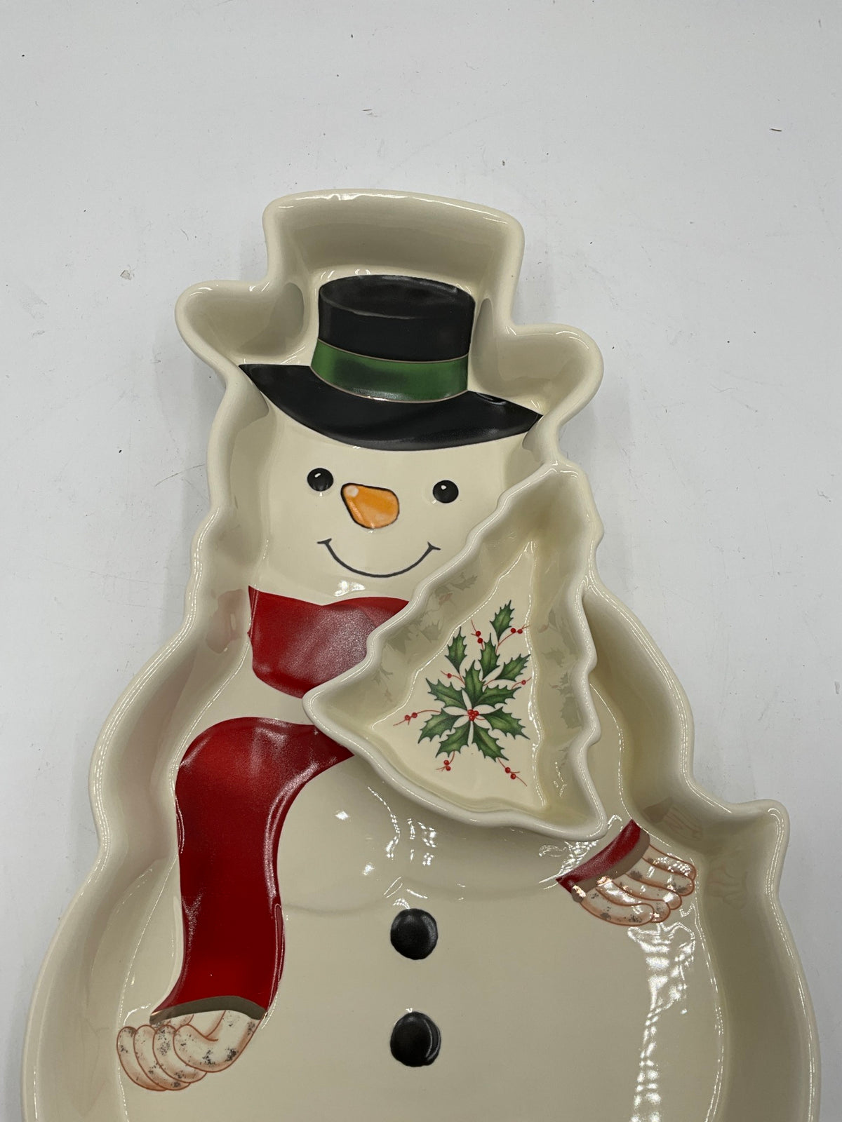 Lenox Holiday Snowman Plate retail $120