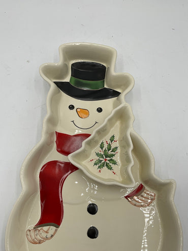 Lenox Holiday Snowman Plate retail $120
