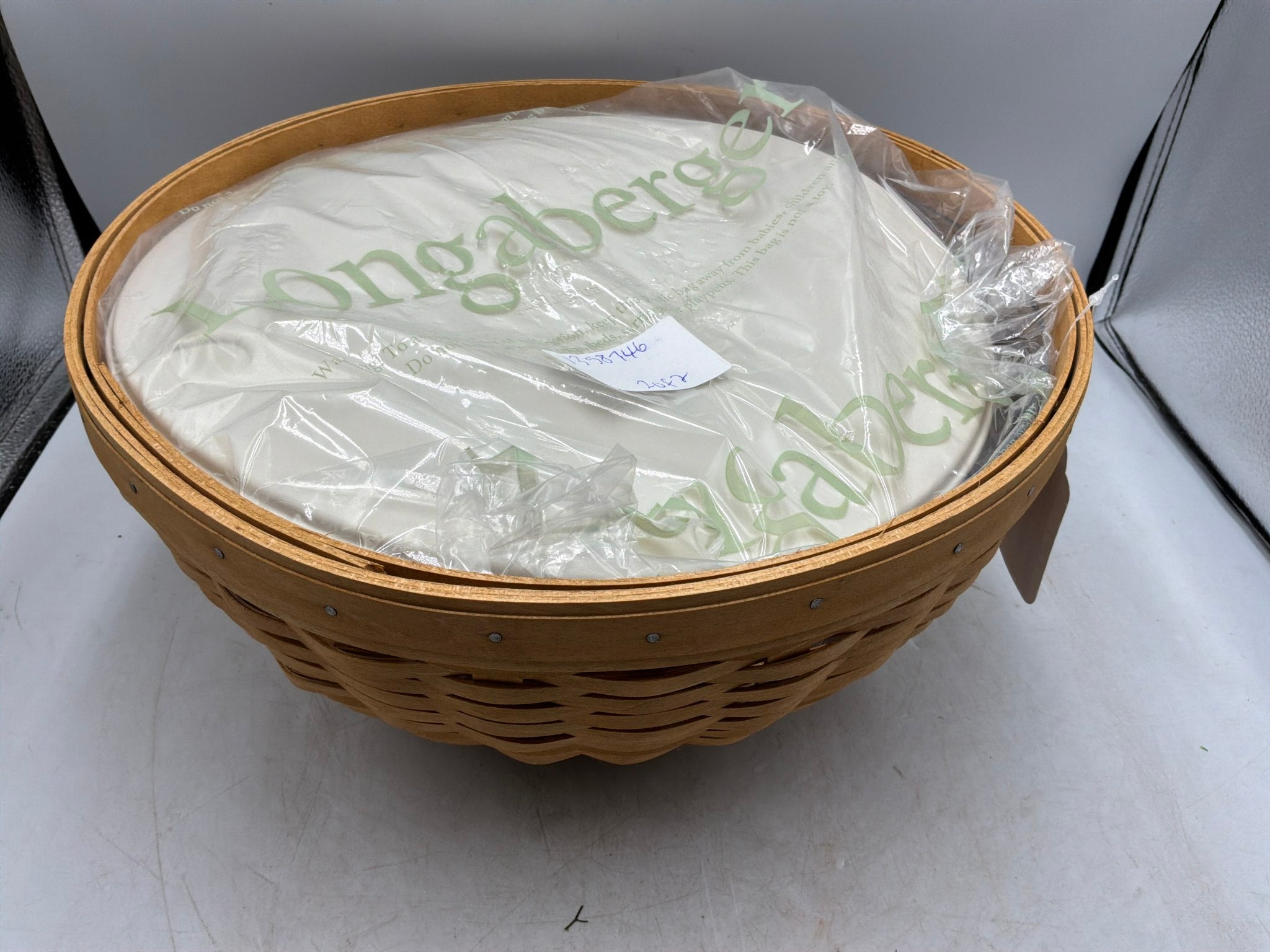 Longaberger 13" Basket Bowl with Bowl & Lid