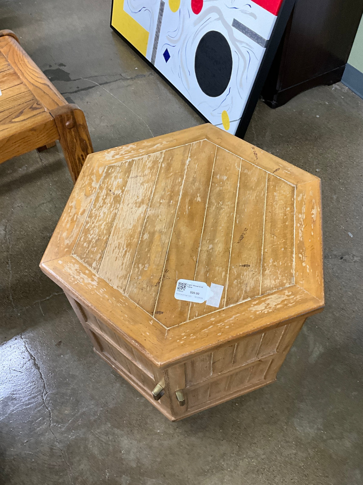 Light Wood End Table