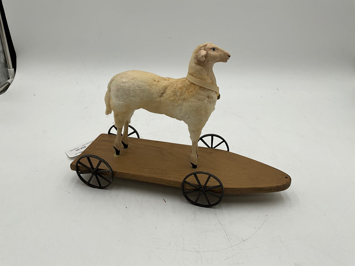 Signed Sheep on Cart