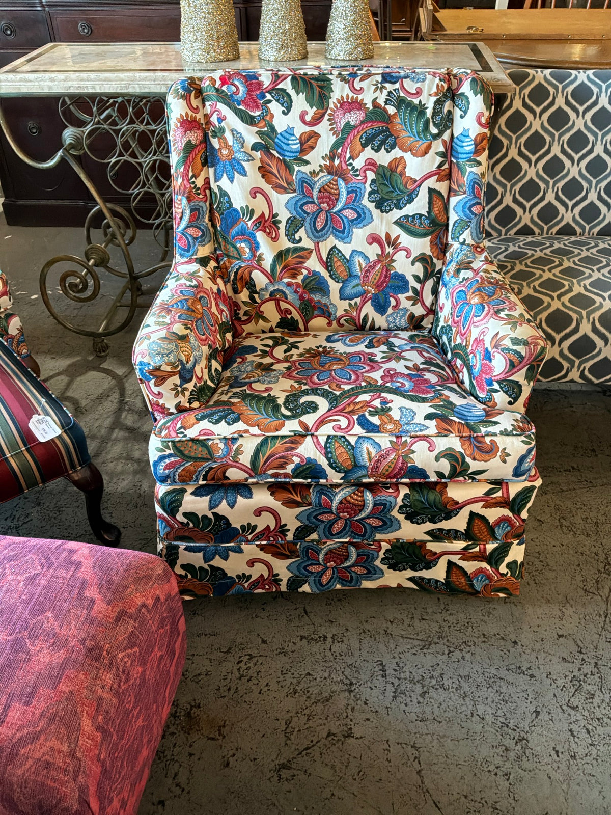 Floral Accent Chair