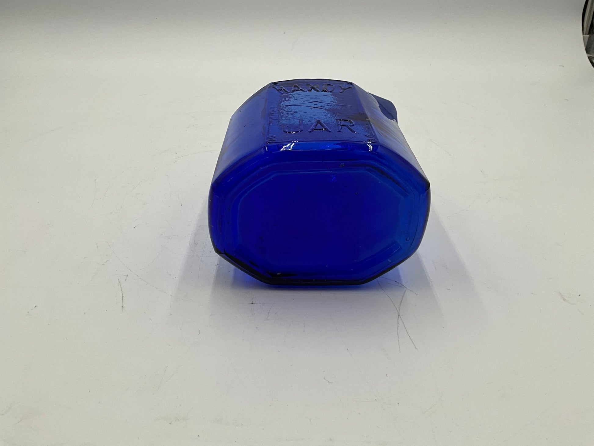 Antique Blue Handy Jar Bottle