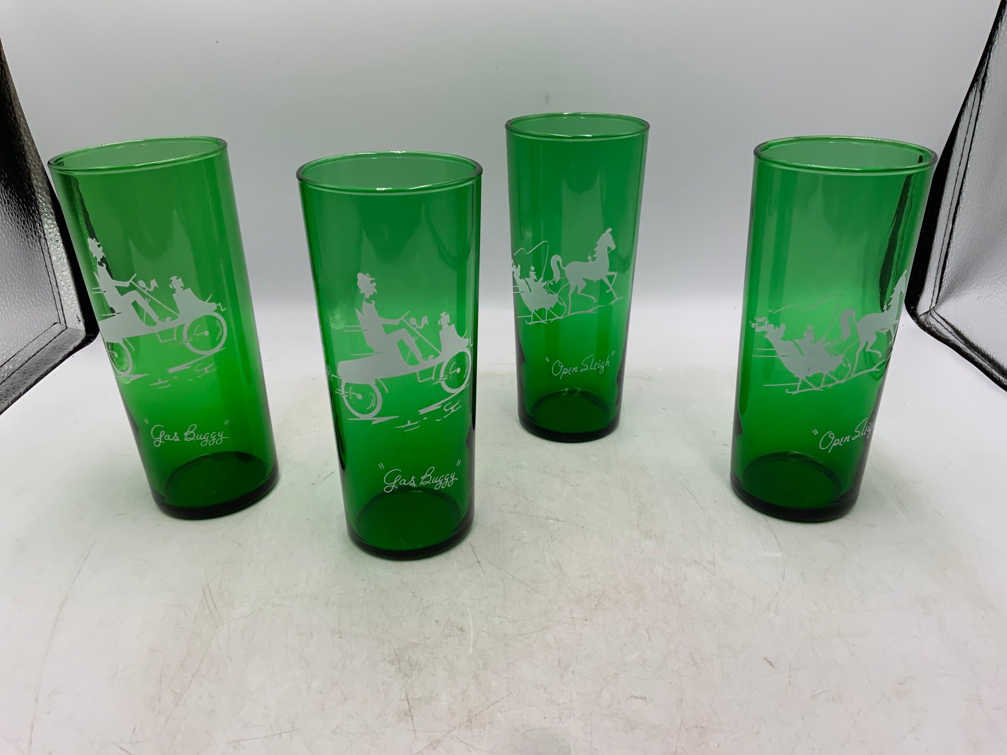 Anchor Hocking High Ball - Gay Nineties Series Set of 4