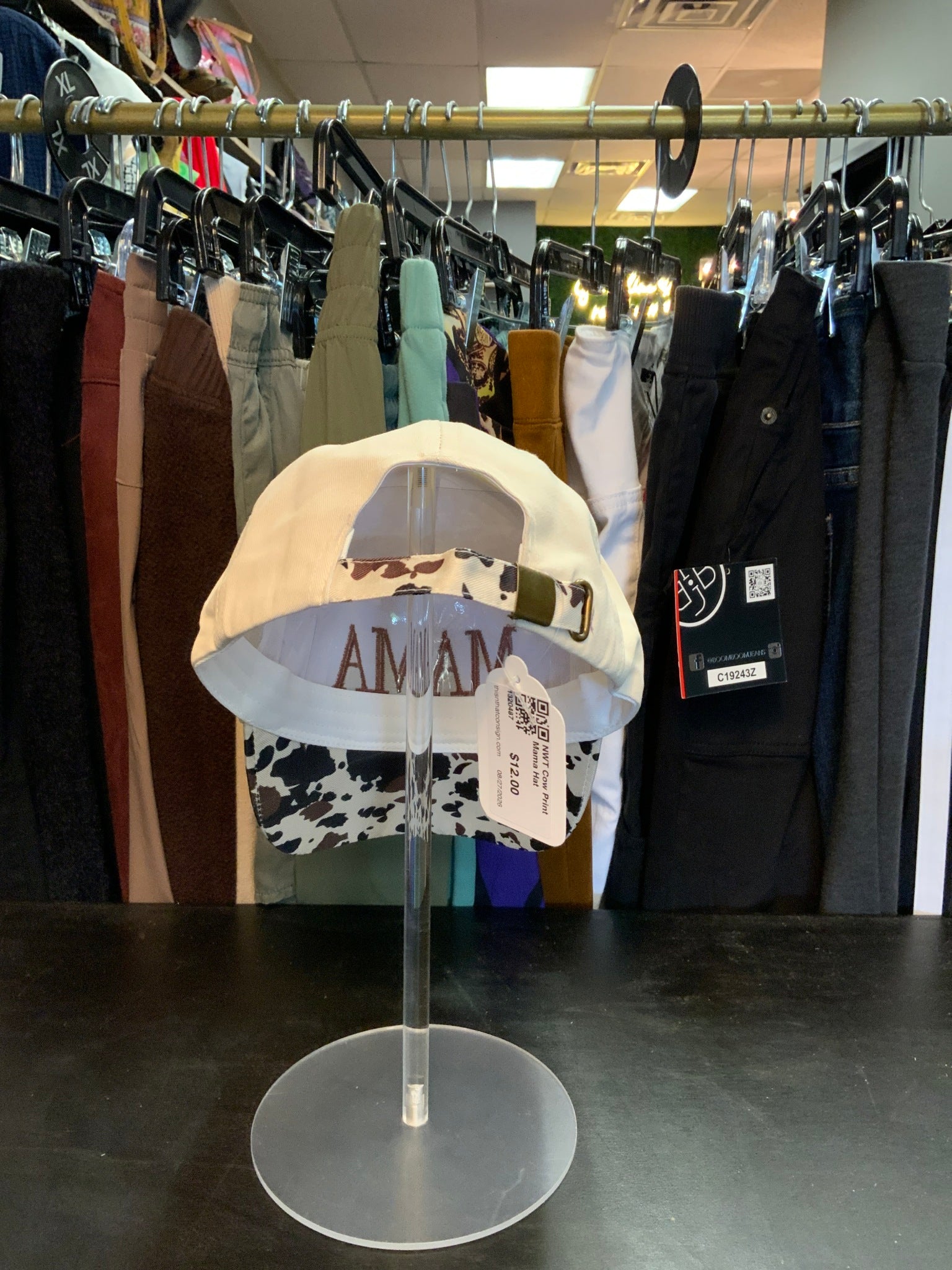 NWT Cow Print Mama Hat