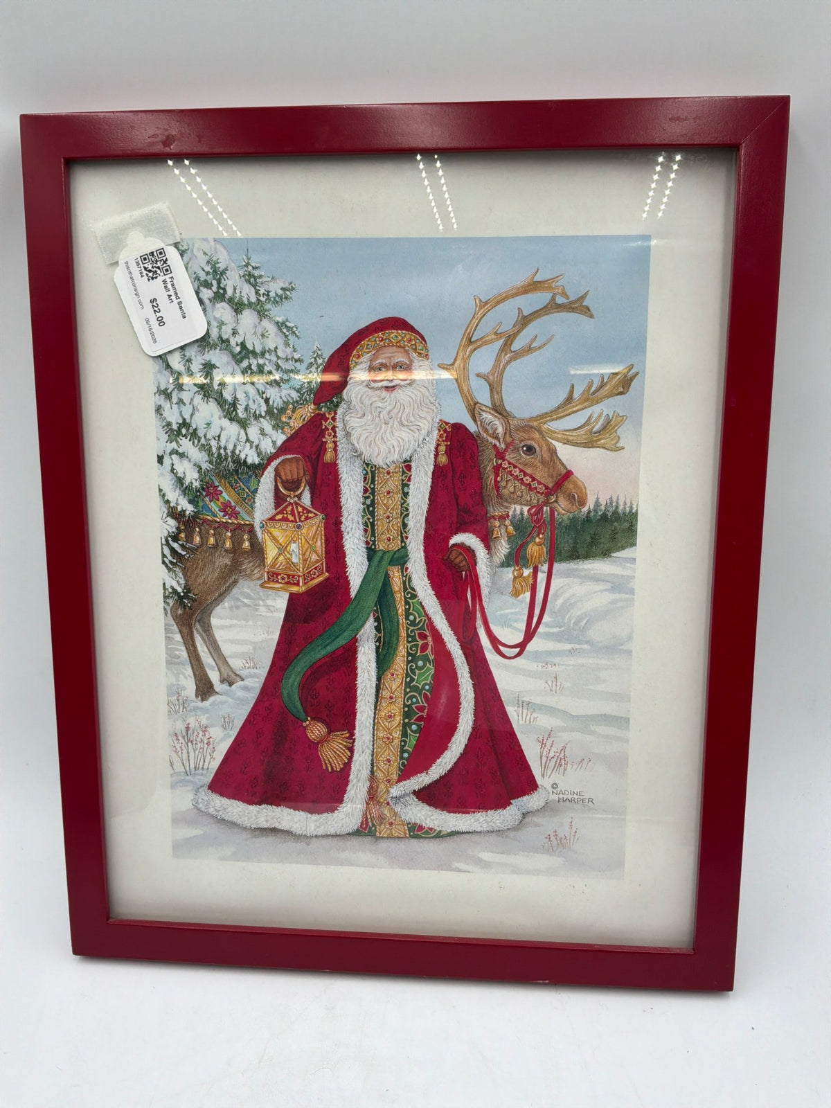 Framed Santa Wall Art