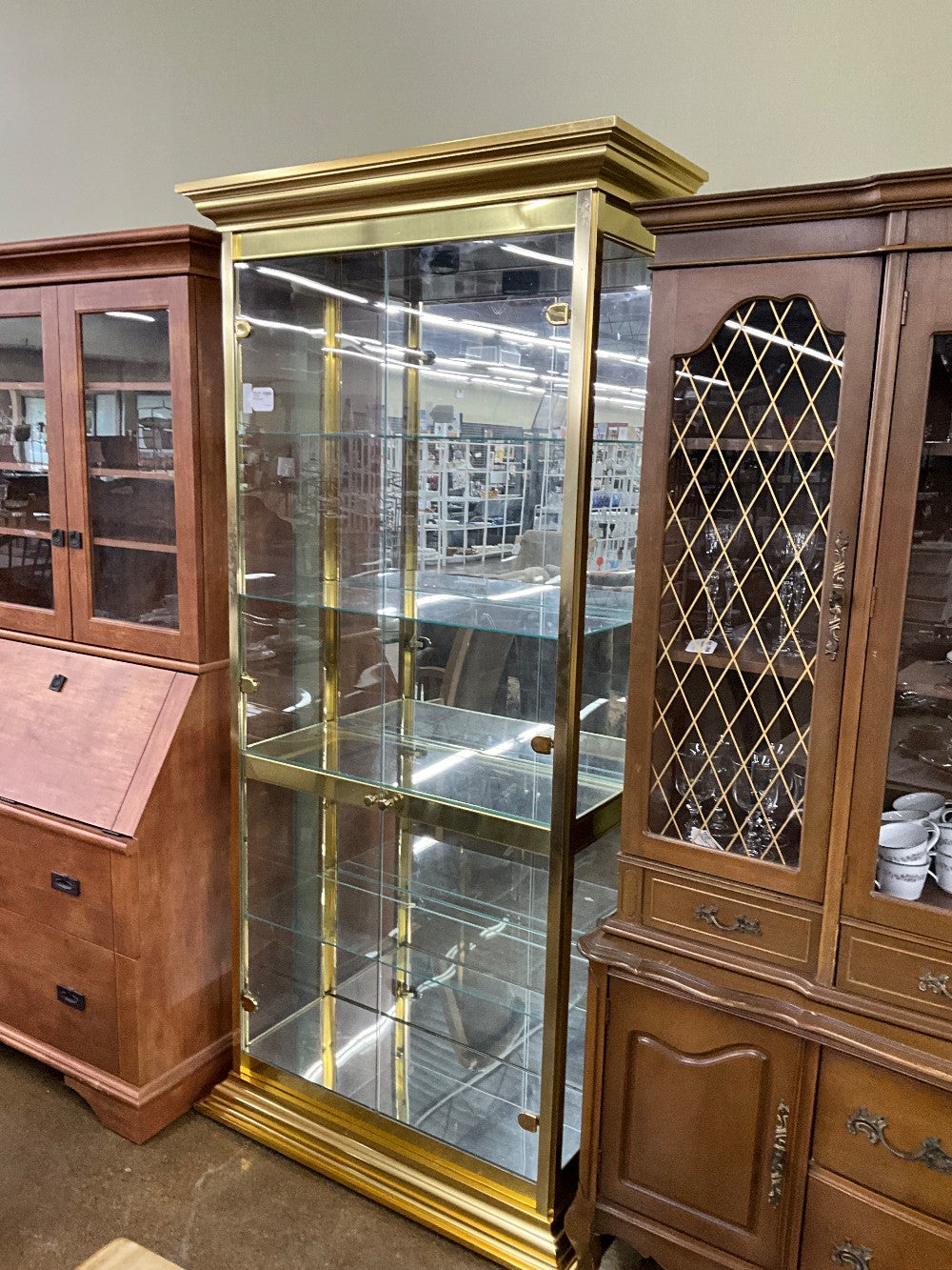 Gold Glass Curio