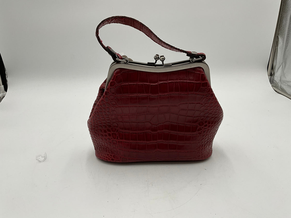 Patricia Nash Laurena Red Croc. Embossed Bag