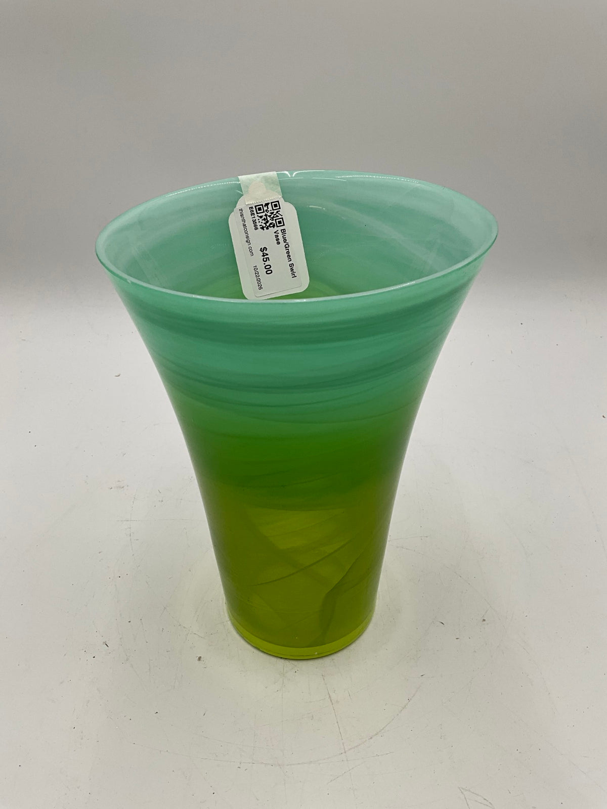 Blue/Green Swirl Vase