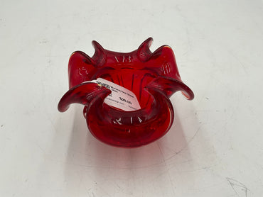 Murano Red Glass Dish