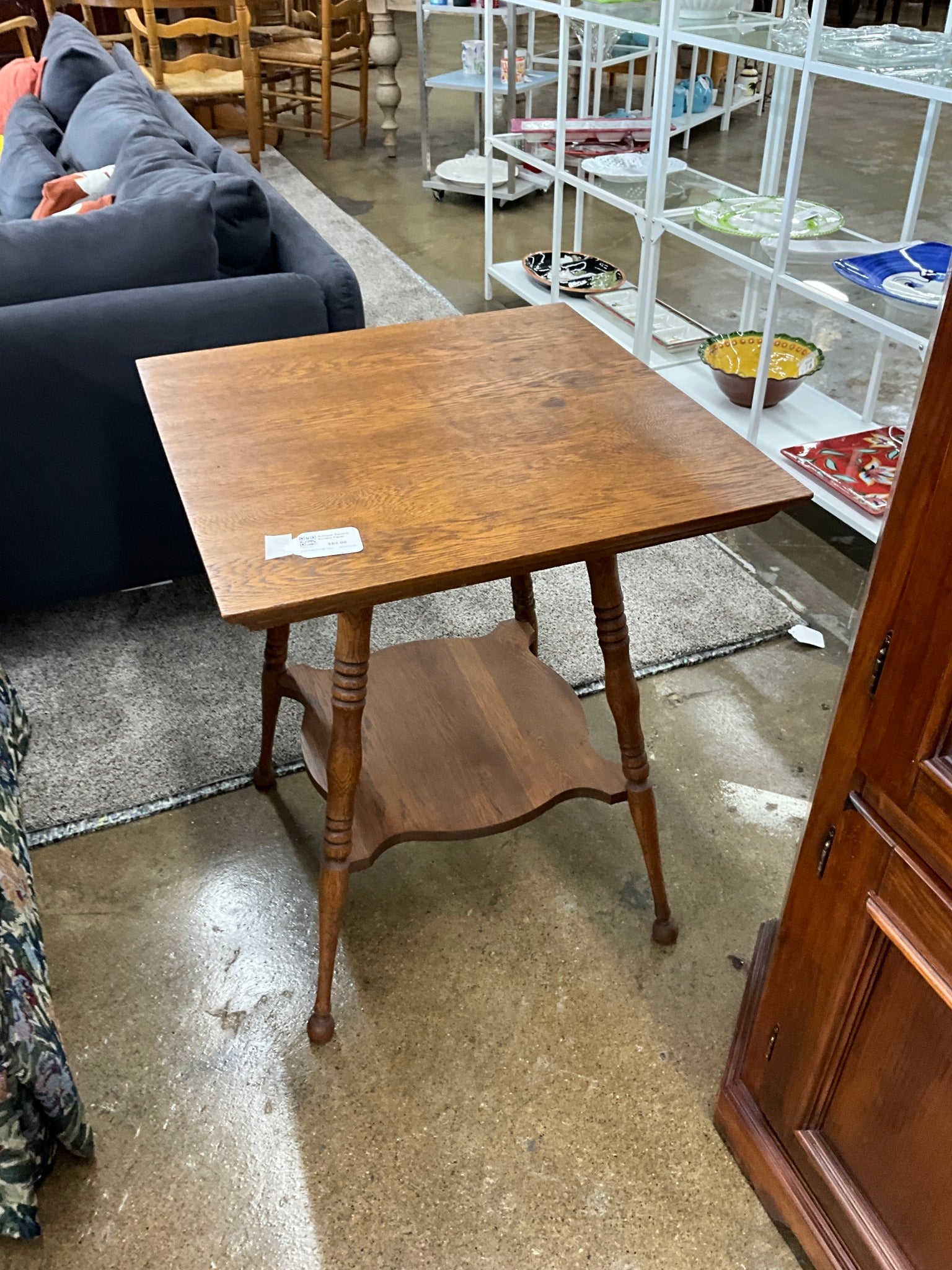 Antique Square Accent Table