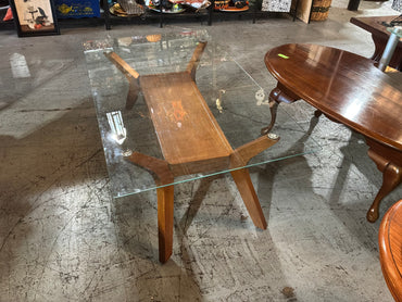 Modern Wood & Glass Coffee Table