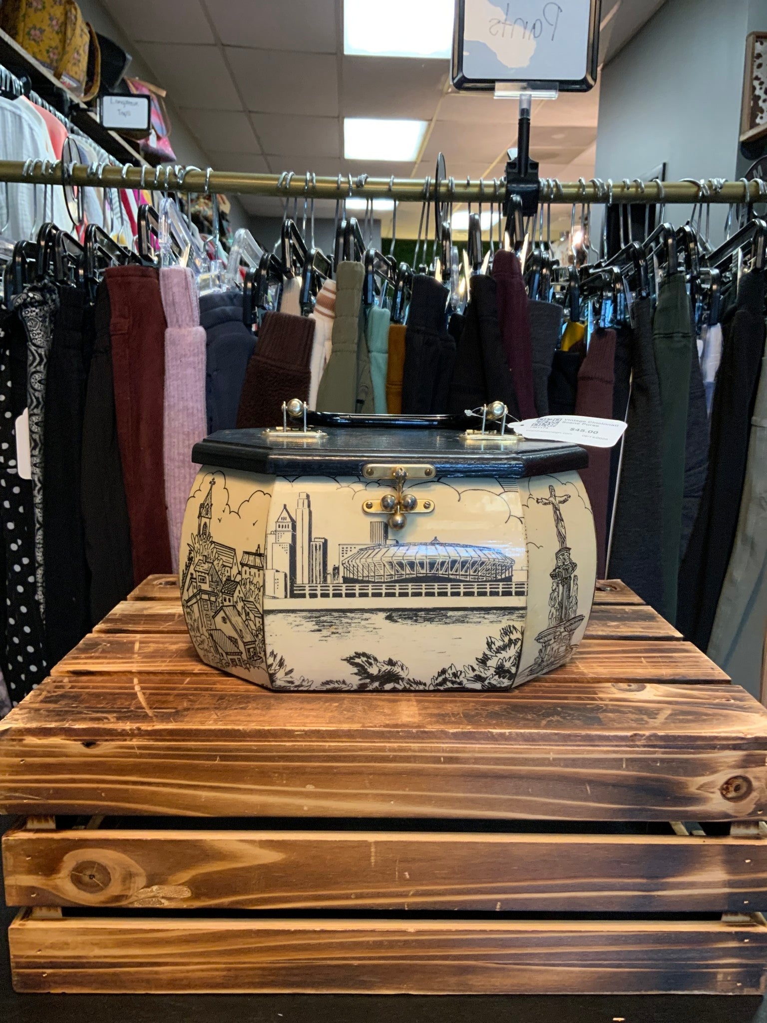 Vintage Cincinnati Scene Purse