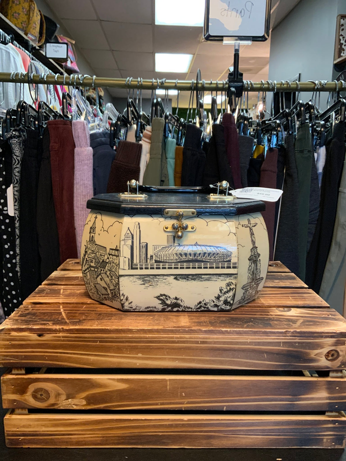 Vintage Cincinnati Scene Purse
