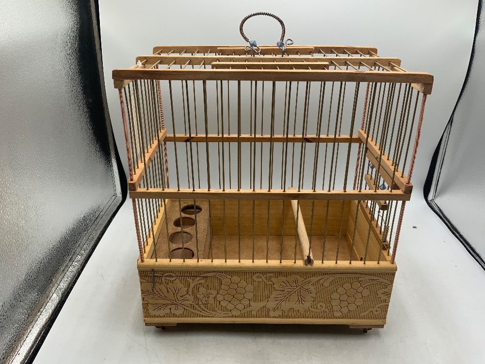 Wooden Vintage Bird Cage