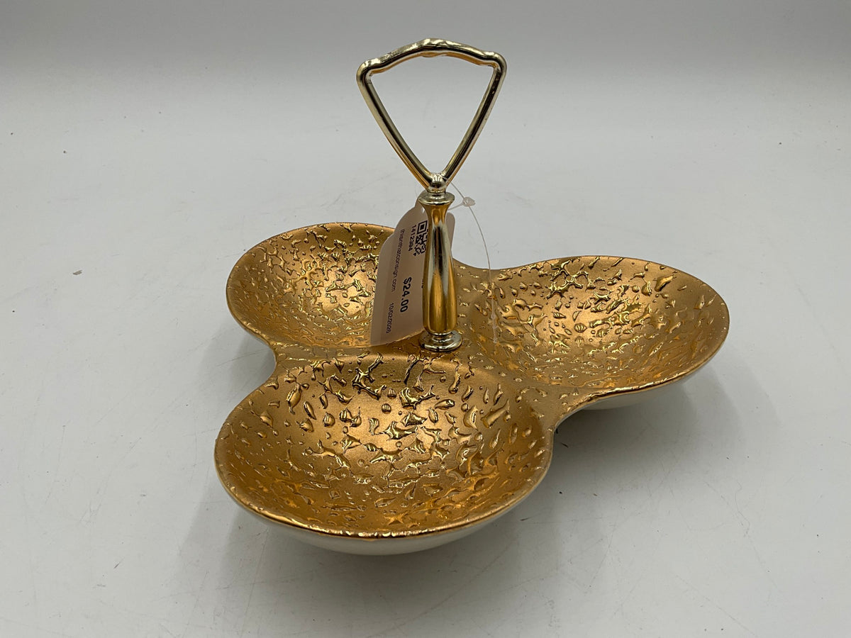 22Karat Gold Dish w/Handle