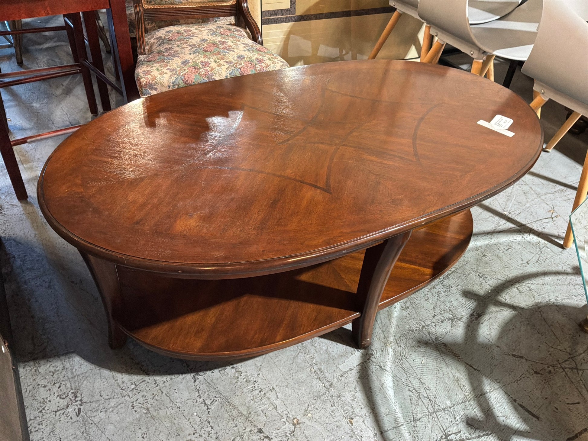 Ashley Oval Wood Coffee Table