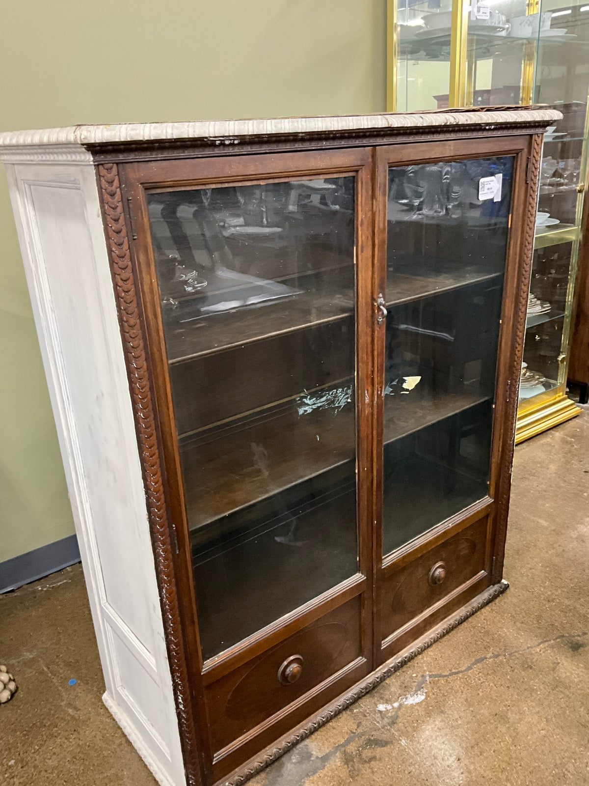Antique Painted Hutch Top
