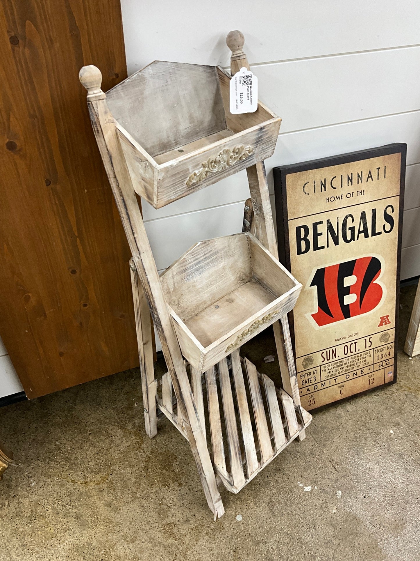 Wooden Ladder Plant Stand