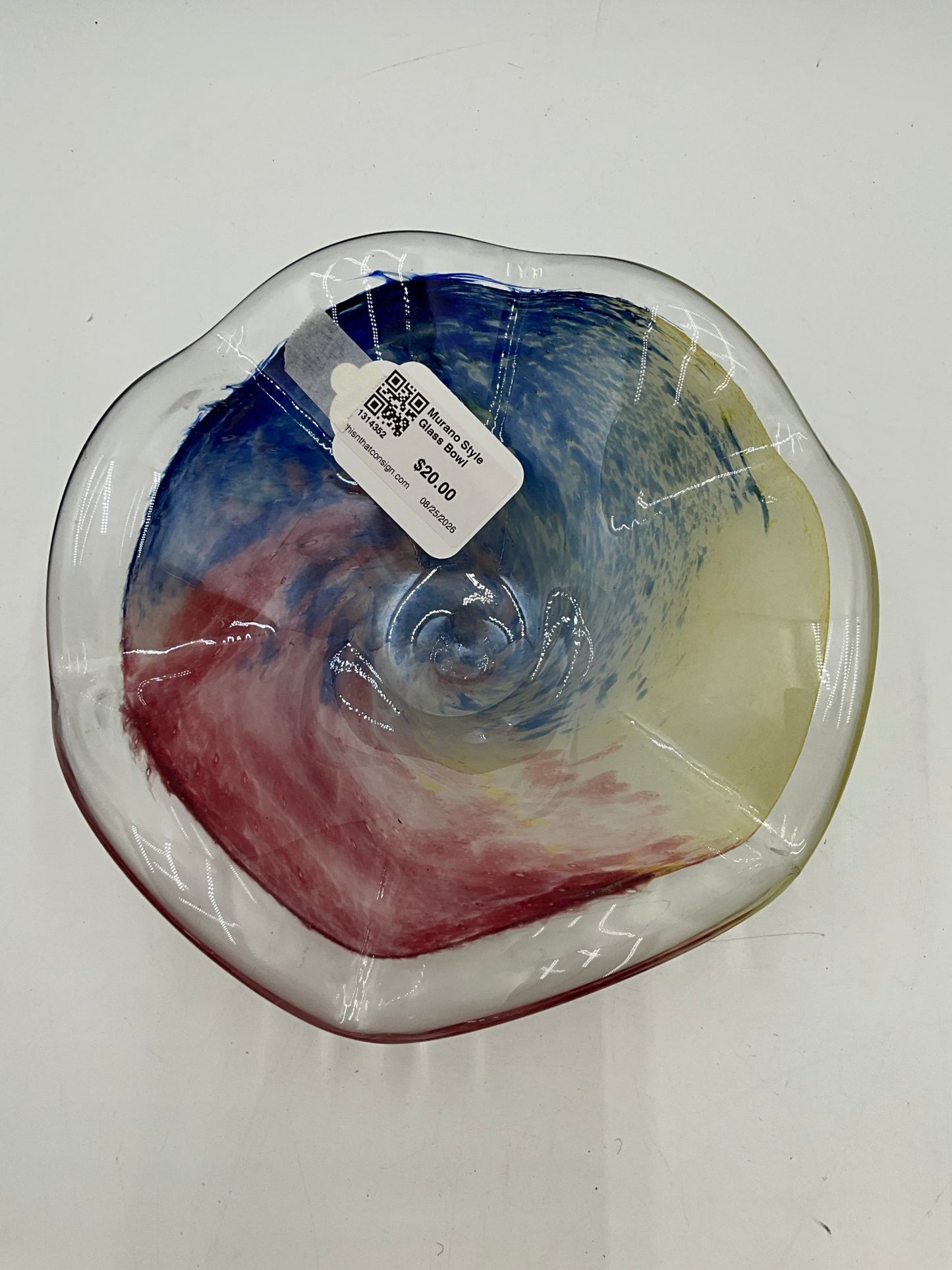 Murano Style Glass Bowl