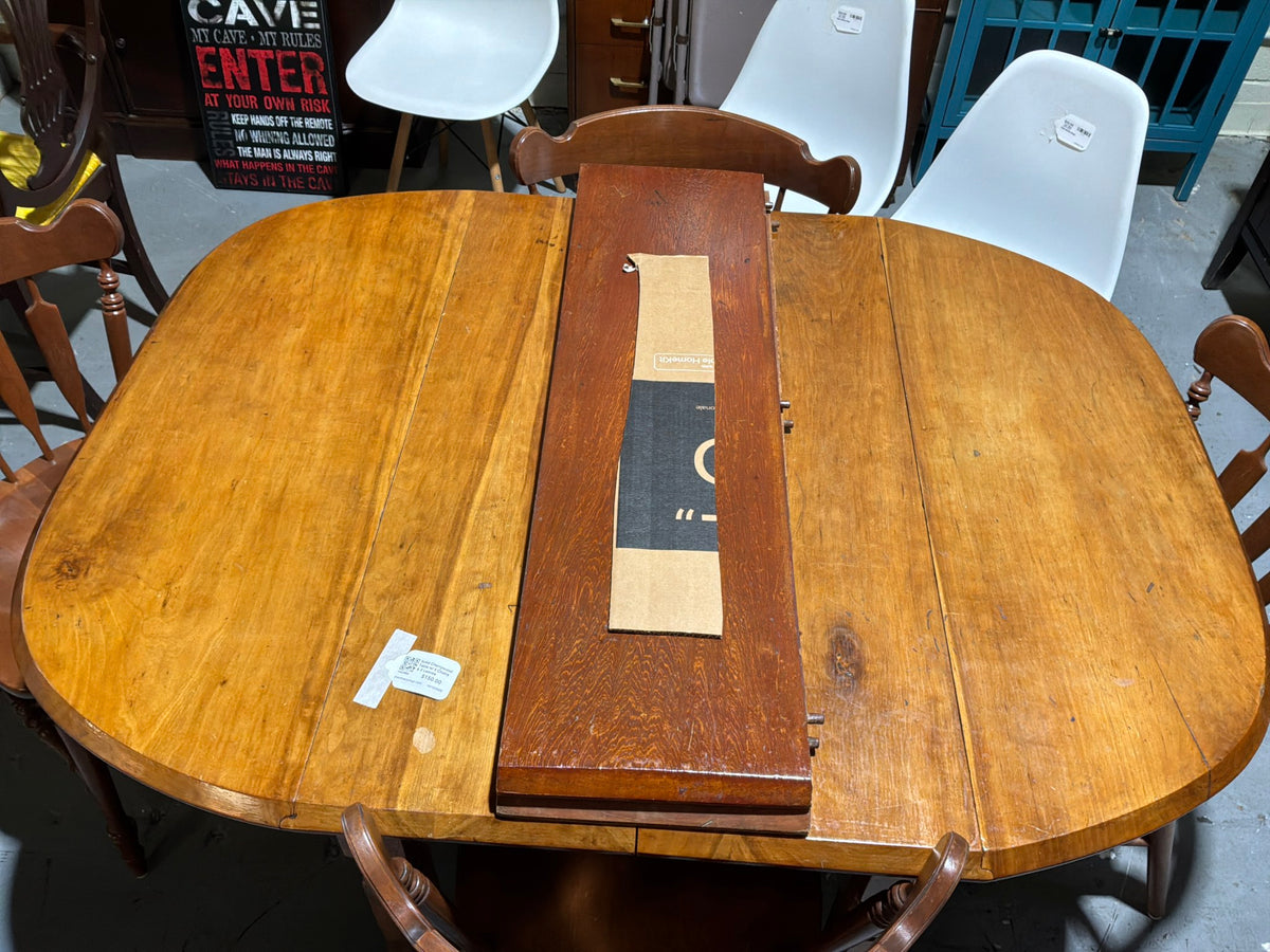 Solid Cherrywood Table w/ 4 Chairs & 2 Leaves