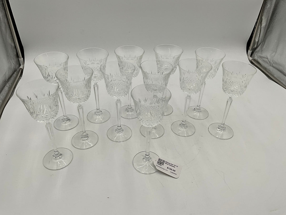Mikasa Set Of 12 Wine Glasses