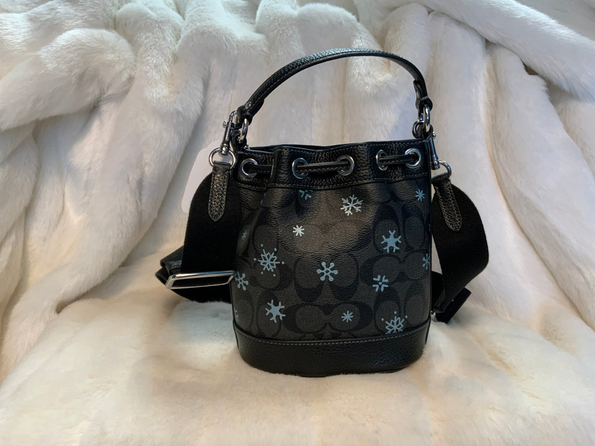 Coach Snowflake Drawstring Handbag