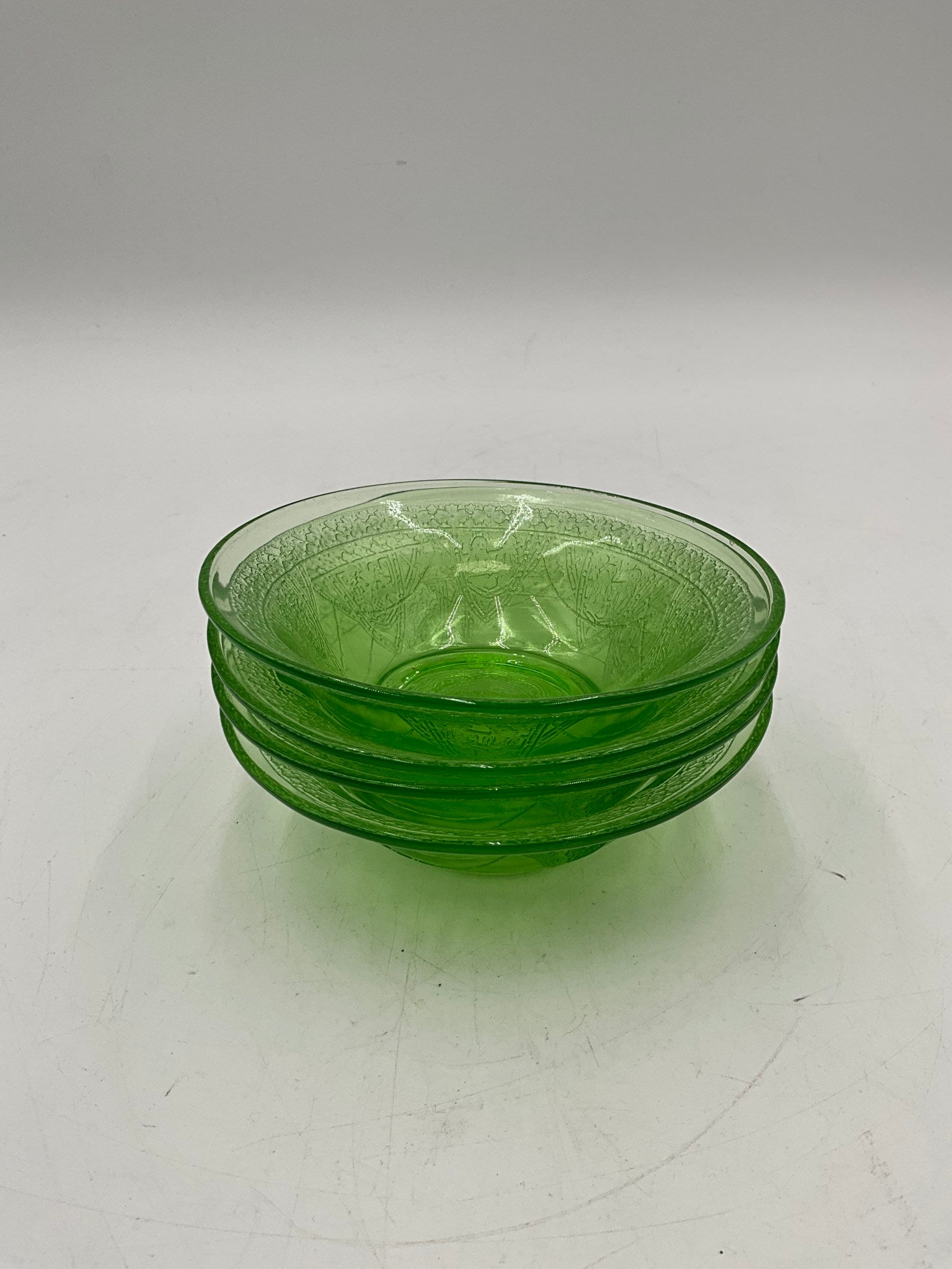 Vtg. Georgian Lovebirds Bowl Set of 4