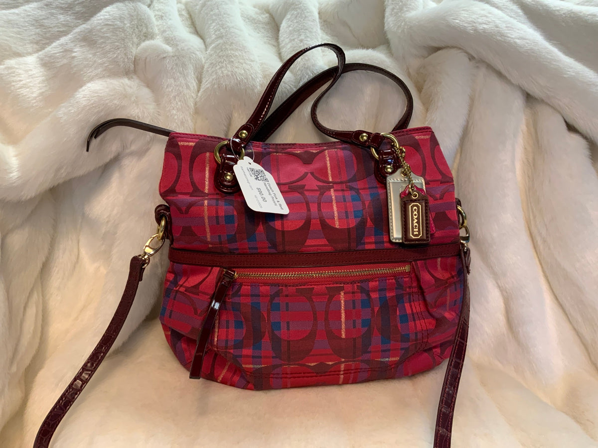 Coach Pink & Red Handbag Poppy