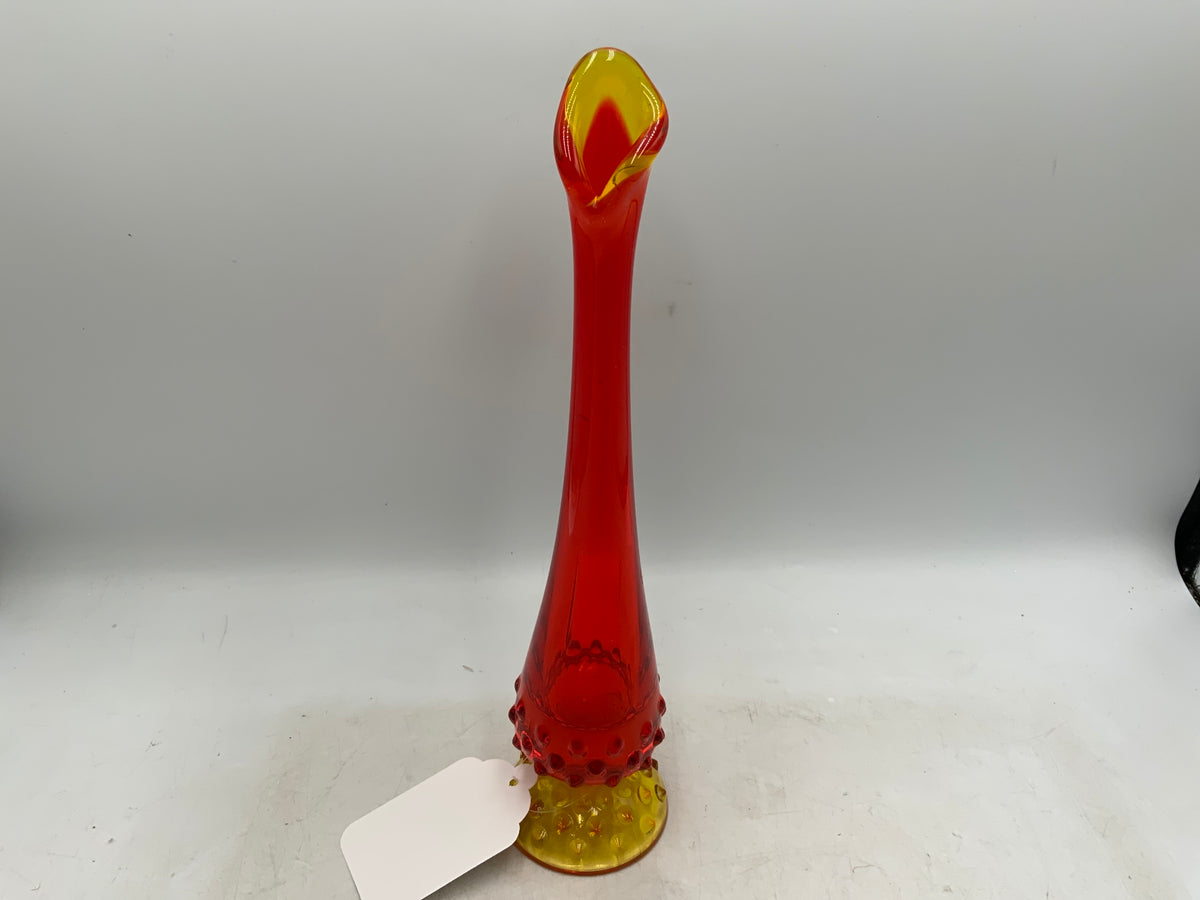 Fenton 11" Amberina Swung Vase