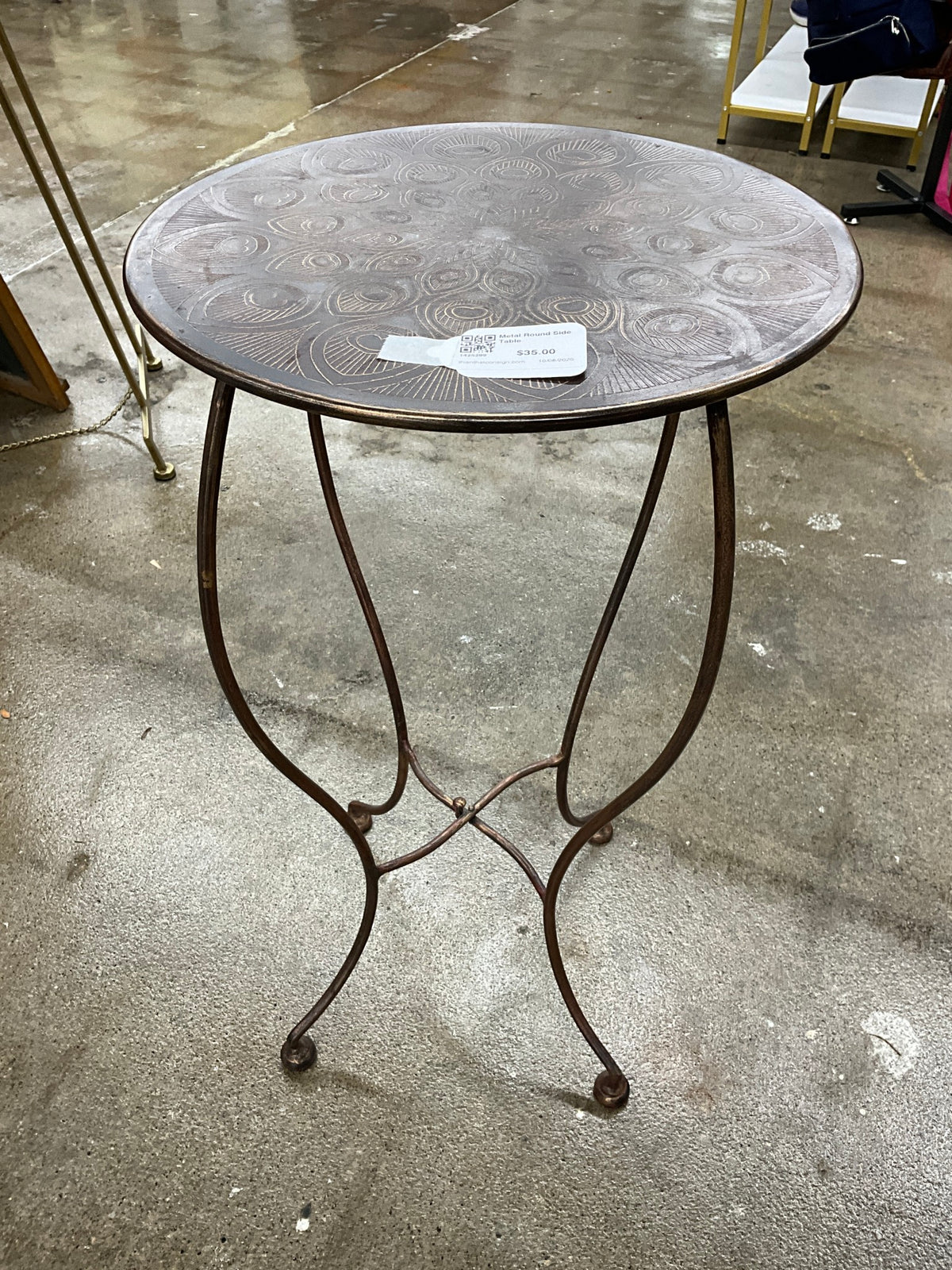 Metal Round Side Table