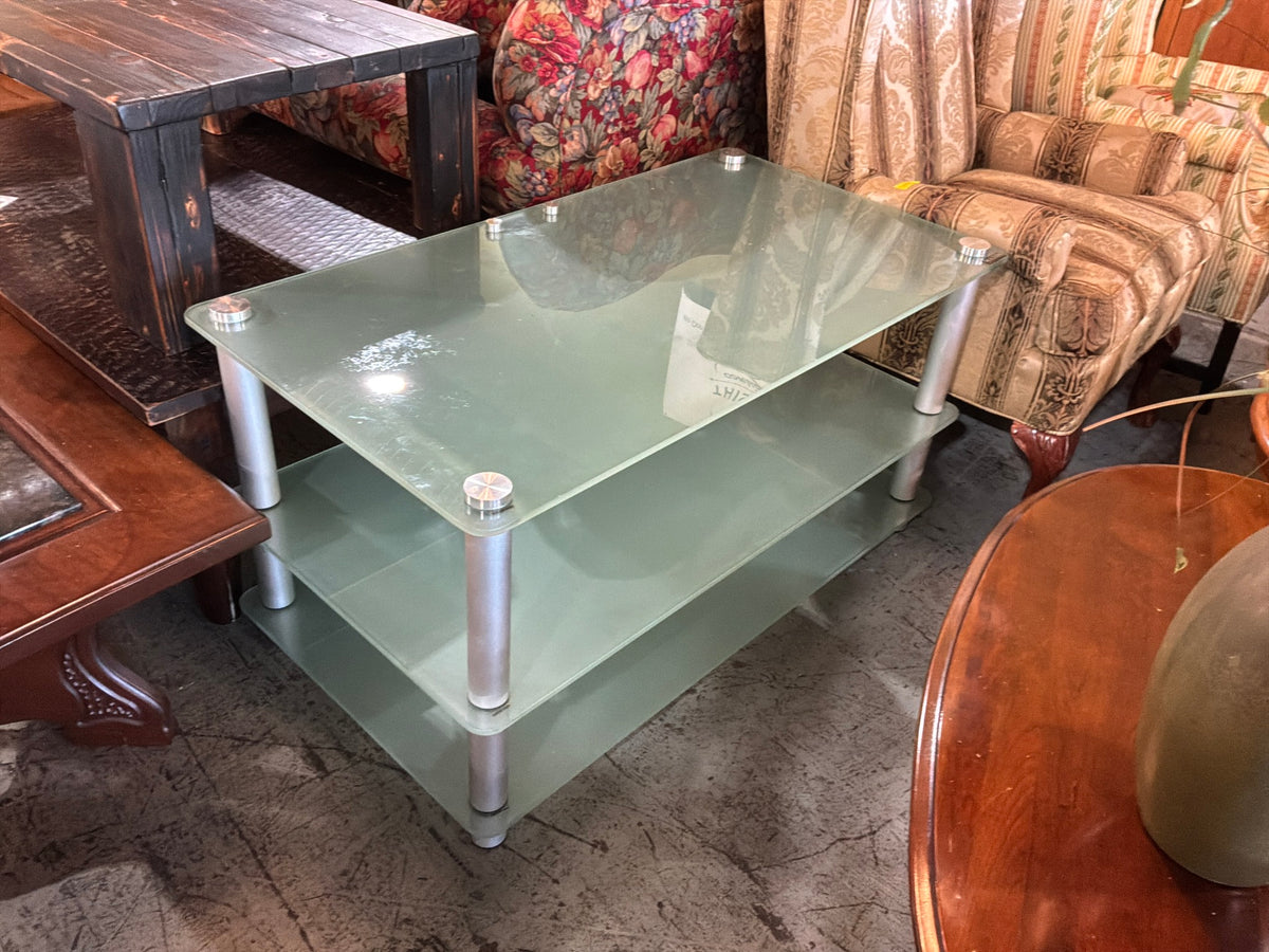 Glass & Metal Tv STand