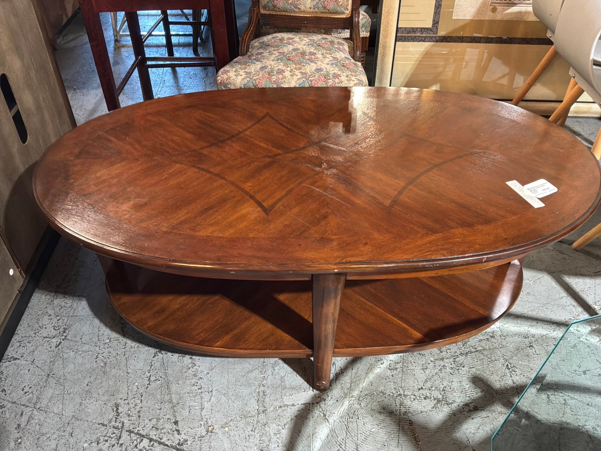 Ashley Oval Wood Coffee Table