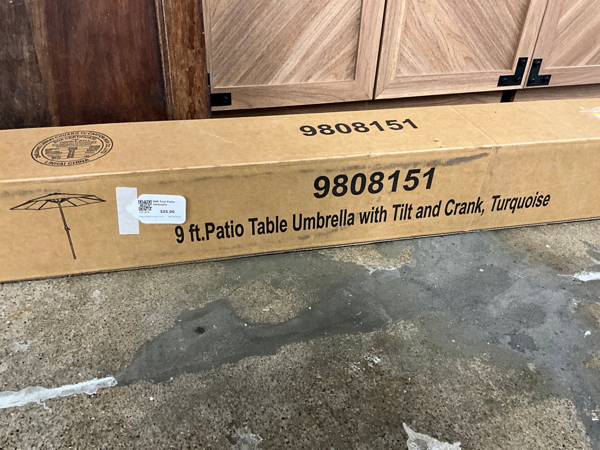 NIB Teal Patio Umbrella