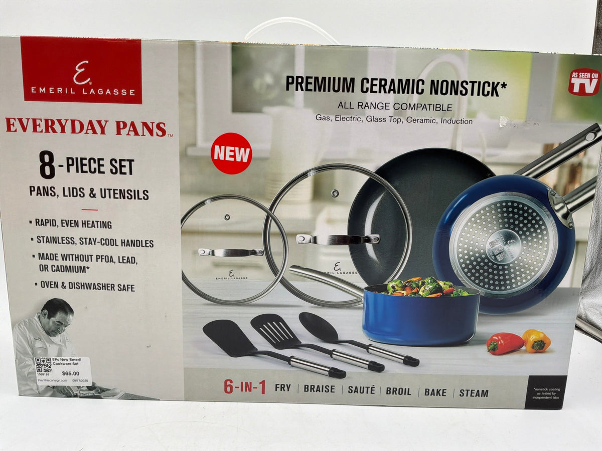 8Pc New Emeril Cookware Set
