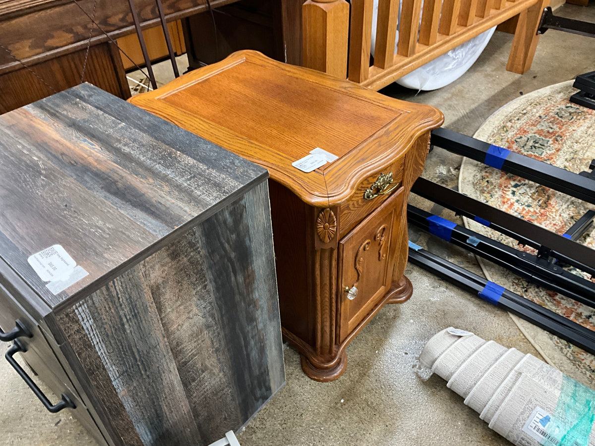 Wood Wavy End Table