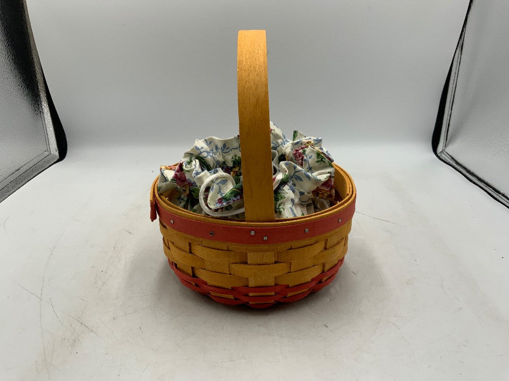 Longaberger 1998 Basket w/ Jewelry Pouch