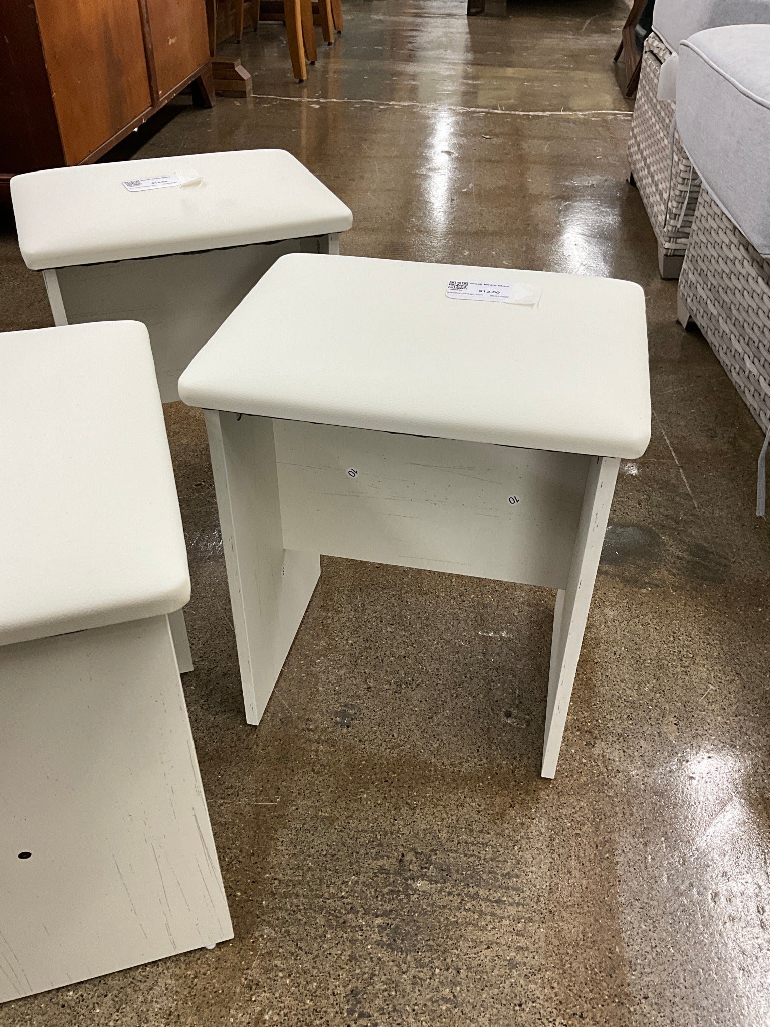 Small White Stool