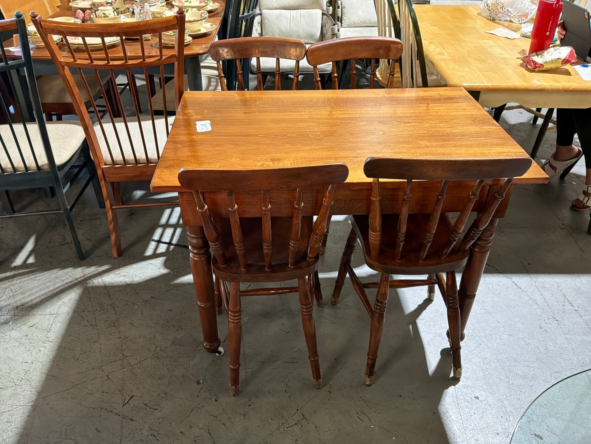 Sm Wood Dining Table W/ 4 Chairs